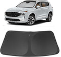 Windshield Sun Shade Custom Fit for 2019-2023 2024 2025 2026 Hyundai Santa Fe Accessories Foldable Sunshade Sun Blocker Protect Car from Sun Rays & Heat Damage Keep Car Cooler