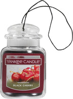 Yankee Candle Car Air Fresheners, Hanging Car Jar Ultimate, Neutralizes Odors Up To 30 Days, Black Cherry, 0.96 OZ (Pack of 4)