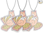 4 Pack Furry Friends Car Air Freshener Collection (Pizza Cat)