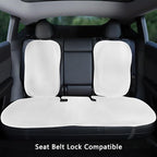 Rear Car Seat Covers for Tesla Model Y Juniper 2025 2020-2024 Breathable Interior Seat Cushion Protector All Season Protection (Without Logo)