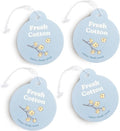 Happy Wax Fresh Cotton Car Charms 4-Pack - Scent Notes: Cotton, Floral and Wood