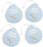 Happy Wax Fresh Cotton Car Charms 4-Pack - Scent Notes: Cotton, Floral and Wood