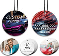 10/20/50/100Pcs Custom Logo Air Freshener for Car Bulk - Wholesale Personalized Car Air Fresheners with Photo Text Business Logo Customized Passenger Princess Car Decor (10 Round)