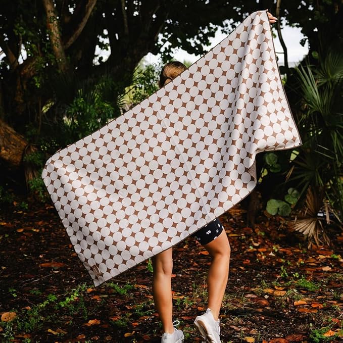 Sprints Athletic Running Towel, Full-Sized, Car Seat Cover - Performance Microfiber (Kaleidoscope Cream)