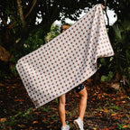 Sprints Athletic Running Towel, Full-Sized, Car Seat Cover - Performance Microfiber (Kaleidoscope Cream)
