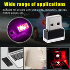 Augeny 7 PCS USB LED Car Interior Atmosphere Lamp, Plug-in USB Decor Night Light, Portable Auto Ambient Lighting Kit, Universal Vehicle Interior Accessories for Most Cars (Multi-Color)