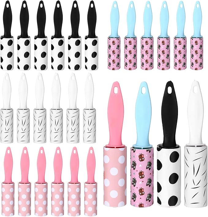36 Pcs Mini Lint Roller Travel Size Portable Travel Lint Roller for Purse Pet Hair Clothes Furniture Car Compact Lint Bursh Sticky Small Cat Hair Removal Tool Gifts 1080 Sheet