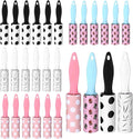 24 Pcs Mini Lint Roller Travel Size Portable Travel Lint Roller for Purse Pet Hair Clothes Furniture Car Compact Lint Bursh Sticky Small Cat Hair Removal Tool Gifts 720 Sheet