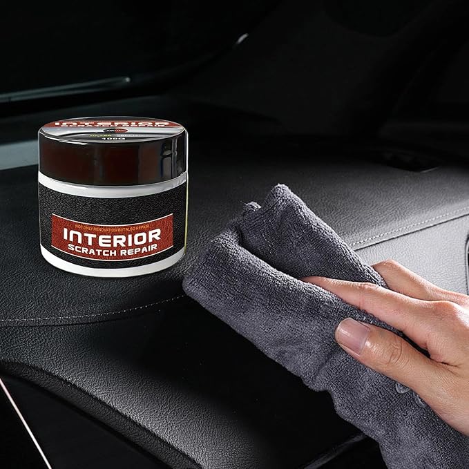 Dashboard Restorer for Car Interior, Sturdy and Long-Lasting Finish, 100g, UV Protection Dashboard Wax, Car Scratch Repair Kit, UV Protection and Anti-Fade Formula, for Daily Use Or Resale Value