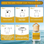 Car Air Freshener Diffuser Hanging, Amber Fragrance Oil