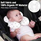 KAKIBLIN Baby Travel Pillow, Baby Neck Pillows for Car Seat, Upgraded Babies Head Pillow, Head and Neck Support Pillow for Car Seat, Stroller, Pushchair, Travel(Twig)