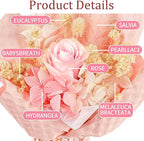 Mini Flower Bouquet Car Air Vent Clips - Decorative Rose Bouquet with Fragrance Diffuser for Car Air Vent Dashboard, Floral Romantic Auto Pink Car Accessories Gift for Women (Pink)