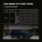 AOMSAZTO Custom Fit Seat Covers for Toyota RAV4 2019 2020 2021 2022 2023 2024 2025 LE XLE XLE Premium Limited, Custom Fit Full Set Faux Leather Black