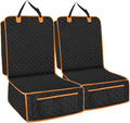 2 Pack Dog Front Seat Covers for Car,Pet Front Car Seat Cover,Scratch-Proof Pet Seat Cover for Car,Trucks,SUV,Front Seat Dog Cover（Black，45"X 21"，2pack）