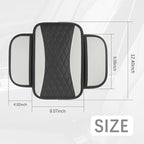 Patchwork Leather Center Console Covers for Cars,Upgraded Arm Rest Cover for Car with Side Storage Pocket for Car Seat Organizer,Middle Console Cover Stylish Car Decoration (Gray)