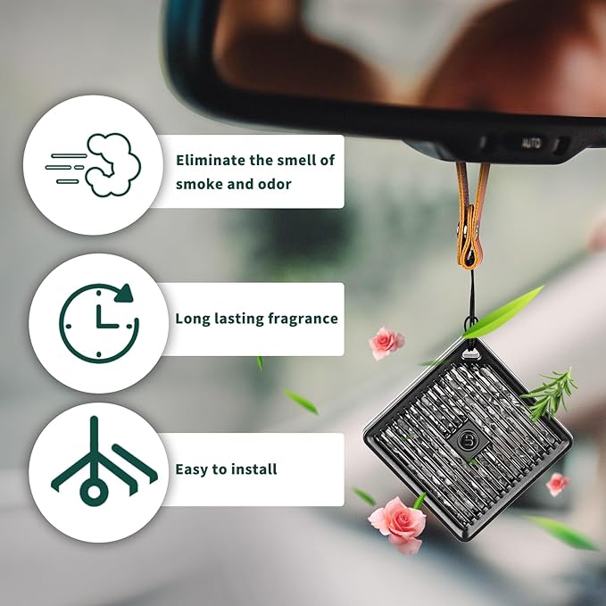 Kwak's Car Air Freshener,Rearview Mirror Hanging Air Freshener, Adopting persistent fragrance locking technology(After Rain)