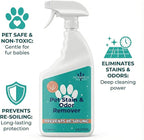 Pet Stain & Odor Remover – Fast-Acting Enzyme Cleaner for Dog & Cat Urine | Safe for Carpet, Couch, Turf, Tile & More | Non-Toxic, Kid & Pet Safe Spray 1 Gallon
