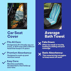 2 Pack Car Seat Towel Covers, Sweat Protector for Front Seats, Premium Thickened Microfiber with National Park Geyser Landscape, Breathable & Quick Dry, Slip-on Headrest Pocket for Gym, Beach, Running