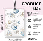 Lacama Blue Coastal Beach Car Air Freshener 3Pcs, Ocean Beachy Seashell Conch Cars Scents Air Freshener for Women Girls Gifts, Preppy Car Accessories Interior Mirror Decor Hanging