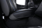 Tomatoman Tacoma Rear Seat Covers 2005-2024 2025 2026 TRD Sport Offroad Limited SR5 V6 Crew Double Extended Cab Truck Back Car Cushions with Waterproof Faux Leather (Rear Seat/Black-Blue)