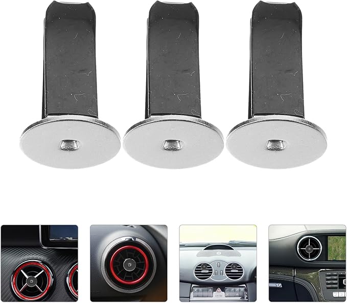 20 Pcs Black Metal Round Head Car Air Vent Clips Auto Freshener Clips Cars Air Conditioner Car Outlet Perfume Clips Air Fresheners Interior Accessories