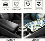 Car Armrest Cover Pad - Car Center Console Cushion Protector Against Pet Claws, Dirt and Sticky Fingers, Comfortable Auto Decor Accessory Fit for Sedan, Van, SUV