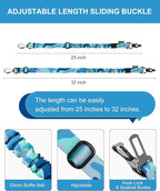 Hotsky Dog Seat Belt, Adjustable Safety Seatbelt 3-in-1 Car Harness for Dogs in Car Nylon Elastic Bungee Buffer Tether with Clip Hook Latch Buckle Swivel Zinc Alloy Carabiner(Blue Camo)