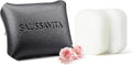 Car Air Freshener Diffuser Rose Dew Scented 2 Pack, Car Fresheners Vent Clip Leather Design, Car Diffuser Flower Scented for 30 days Long Lasting Black