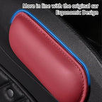 Mandark Car Knee Cushion Pad, Leather Memory Foam Vehicle Door Armrest Pillow for Leg Elbow, Comfort Auto Interior Center Console Thigh Support Mat Accessories, Universal for Most Cars (Red)