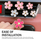 6PCS Daisy Flower Air Vent Clip, Cute Car Air Fresheners Clips, Refillable Auto Air Conditioning Outlet Clips Diffuser, Air Vents Decorations for Women and Girl (Rose Red, White, Pink)