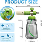 LanAqua Foam Cannon for Pressure Washer, Upgraded Wide Mouth Snow Foam Cannon for Car Wash, Adjustable Thick Portable Car Wash Sprayer with 1/4" Quick Connector, Additional 1.1 mm Orifice Nozzle