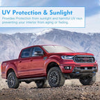 Windshield Sun Shade for Ford Range Window Sunshade for Ranger XL, XLT, Lariat 2019-2025 2026 Accessories Sunshade Windshield Cover Front Window Shade Sun Visor Foldable Blocks UV Rays Keep Car Cool