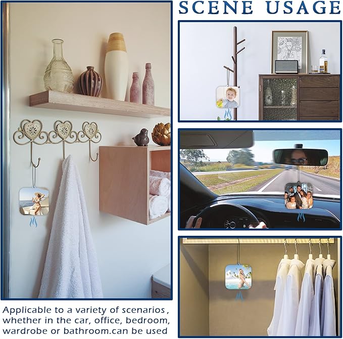 Custom Air Freshener for Car - Personalized Air Freshener for Car with Photo, Smell Air Fresheners with Picture for Hanging Ornaments (Unique Scented Gift)