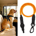 PetBonus Dog Seat Belt for Car, Durable Rope Dog Car Harness Seatbelt for Vehicle, Pet Tether Safety Restraint with Heavy Duty Buckle Hook Latch Lockable Clip for Small Medium Large Breeds (Orange)