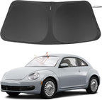 Windshield Sun Shade Custom Fit for 2012-2019 Volkswagen VW Beetle Accessories Foldable Sunshade Sun Blocker Protect Car from Sun Rays & Heat Damage Keep Car Cooler