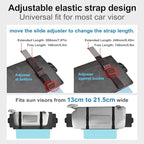 Veharvim Sun Visor Extender for Car (Polarized, UV400, PC Lens, 2 Side Sunshade), Car Visor Extender Sun Blocker, Visor Extender Attachment, Anti-Glare Sun Visor Accessory for Safe Driving (2 Pack)