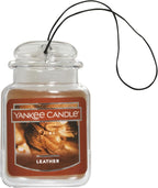Yankee Candle Car Jar Ultimate, Leather, 0.96 OZ