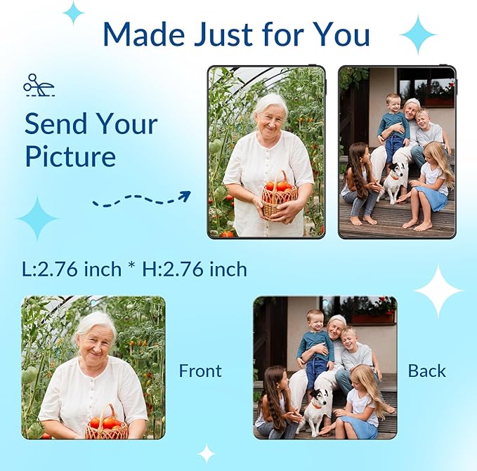 Custom Air Fresheners with Picture - Personalized Double Sided Photo Air Freshener, Customized Air Freshener for Car Wardrobe Bathroom Hanging Ornaments (A3-Square)