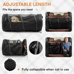 Abbylike Dog Crate for Car, Pet Travel Tube Car Crate Large Kennel, Pet Containment Barrier Mesh Tube with Seat Belt Storage Bag, 47" x 24" Soft Cage for Large Medium Dogs Long Travel Trips