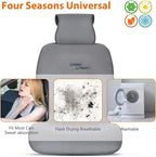 Sojoy IsoTowel Car Seat Cover,Microfiber Seat Towel,with Quick-Dry Material and Non-Slip Back,Car Seat Protection for All Workouts,All-Weather(Gray)