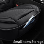 Car Seat Covers, Breathable & Waterproof Faux Leather Automotive Seat Covers for Cars SUV Truck Sedan, Universal Anti-Slip Driver Seat Cover with Backrest (2 PCS Front Seat, Black)