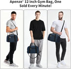 Small Gym Bag Carry On Bag - 12 in Mini Duffle Bag Lightweight for Overnight Travel- Navy Blue