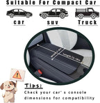 Cullaby Console Dog Car Seat - Portable Dogs Armrest Booster Seat for Small Dog, Anti-Collapse Pet Car Seat with Soft Cushion Safety Belt, Support Pet Up to 11lbs (Blue Daisy)