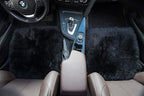 Winter Warmth: Universal Sheepskin Seat Cushion Cover - Natural Wool, for Cars, Trucks, SUVs & Vans - Cozy & Stylish Driving Companion Front Black