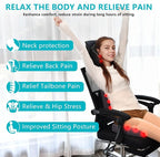 FLORICH Lumbar Support with Car headrest Back Pillow for Chair Headrest Pillow with Gel Memory Foam Massage Point Memory Foam Back Pillow for Office Chair(Grey)