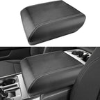 INTGET Center Console Cover for 2025 2026 Ford F150 Accessories Interior 2021 2022 2023 2024 Car Middle Arm Rest Armrest Lid Seat Cover Protector Elbow Cushion Pad (Carbon Fiber Texture, 2021-2026)