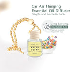 Fruity Rings, 2 Pack, Car Air Hanging Essential Oil Diffuser, Car Air Freshener Diffuser with Long Lasting Essential Oils, Aromatherapy Vehicle Diffuser, Long Lasting