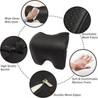 Car Neck Pillow For Car Driving, Leather Car Seat Headrest Pillow, Car Neck Support And Rest For Car Pillow, Travel Car Seat Neck Pillow For Neck Support And Pain Relief, Neck Car Pillow For Sleeping
