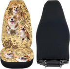 Car Seat Covers Set of 2, Seat Protector for Car Front Seat,Universal Auto Print Seat Covers for Cars SUV Trucks(Dog 81)