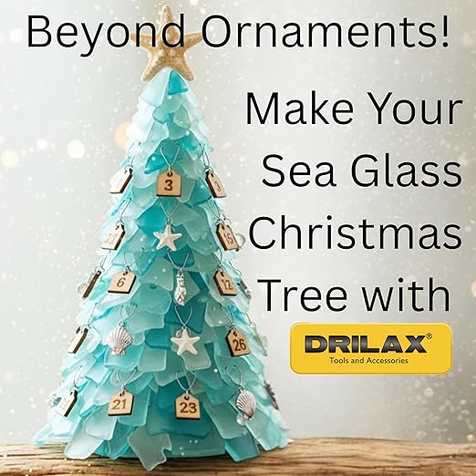 Drilax 30‑Piece 2mm Diamond Drill Bit Set – 1/8″ Shank Compatible with Dremel Tools for Glass, Sea Glass, Stone & Jewelry